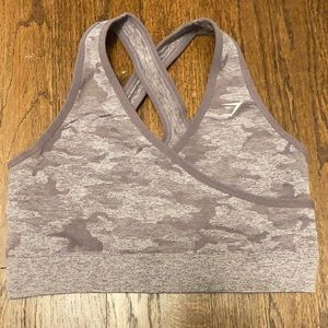 Gymshark camo sports bra L